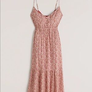 Abercrombie easy waist tiered midaxi floral dress